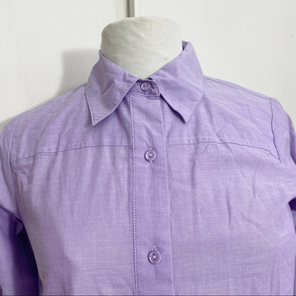 JOAN RIVERS NWT light denim boyfriend shirt XXS - Picture 2 of 9